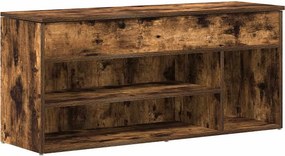 vidaXL füstös tölgy színű szerelt fa cipőpolc 102x30,5x45 cm