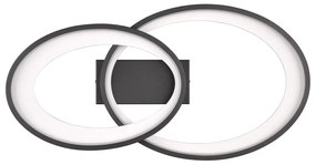 Fekete-fehér LED mennyezeti lámpa 30x57 cm Malaga – Trio