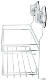 Ezüstszínű öntapadós fém fürdőszobai polc Bestlock Bath – Compactor