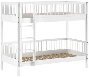 Fehér emeletes bükkfa gyerekágy 90x200 cm Forrest – Vipack