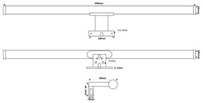 Top Light - LED fürdőszobai tükörmegvilágítás OREGON LED/9W/230V 60 cm IP44