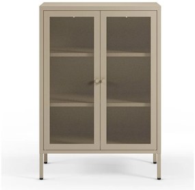 Krémszínű fém szekrény 70x100x40 cm Fayna – Marckeric