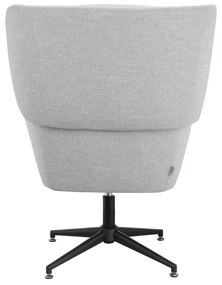 Világosszürke bársony füles fotel Vanessa – Støraa