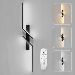 Led Fali Lámpa Fekete Modern Nappali Folyosó 3000-6500K 80CM