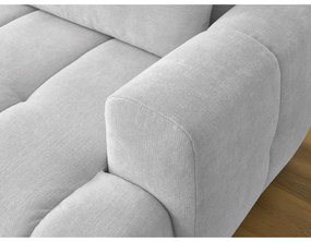 Világosszürke kinyitható-tárolóhelyes sarokkanapé (bal oldali-heverő résszel) Fuji – Bobochic Paris