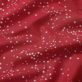 Goldea karácsonyi szögletes terítő valencia - csillagok piroson 80 x 80 cm