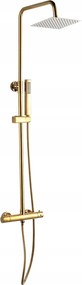 Termosztatikus Zuhanyoszlop Arany Csapteleppel Laveo