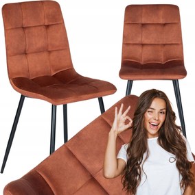 KĂĄrpitozott VelĂșr Konyhai SzĂ©k ĂtkezĆ Nappali Loft Vörös Peru