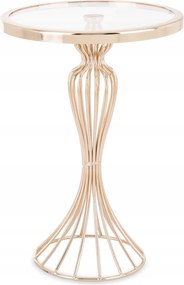 Patera tálca fém üveg arany 29x20 159254