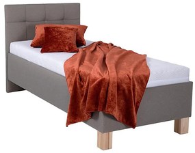 Kárpitozott ágy matraccal és tárolóhellyel MARIA ONE 90x200 cm taupe