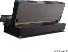 Kanapé, mustár színű anyag/szürke, ALABAMA