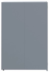 szürke acél kerekes tároló 5 szemeteskukához 345 x 79 x 117 cm
