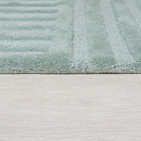 Zen Garden türkiz gyapjú szőnyeg, 120 x 170 cm - Flair Rugs