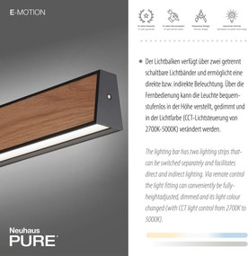 Paul Neuhaus modern skandináv függeszték pure e-motion fekete fa pln2570-79