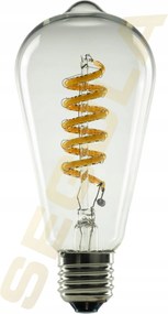 Segula 55302 Led rusztikus ST64 spirálfényű, fényerőszabályozható, meleg, átlátszó E27 6,2 W (39