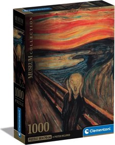 Művészet A sikoly Munch 1000 db-os Compact puzzle Clementoni