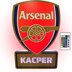 Címer Arsenal London Lámpa Személyre szabott Bármilyen Név távirányító Nagy Távirányító