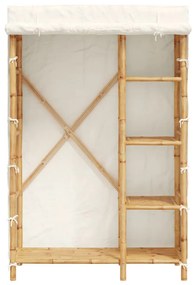 vidaXL bambusz ruhásszekrény 110 x 45 x 170 cm