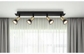 Globo 57998-4B - Spotlámpa DREW 4xGU10/35W/230V fekete/réz