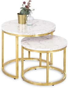 Dohányzóasztal szett Márvány színben. OLIS