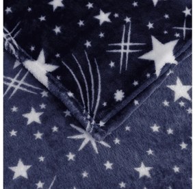 Mikroplüss takaró STARLIGHT, sötétkék Méret: 150 x 200 cm