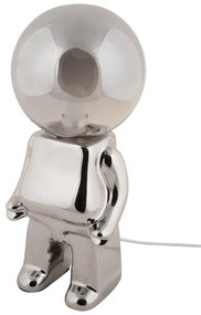 Ezüstszínű LED dimmelhető asztali lámpa üveg búrával (magasság 27 cm) Ross – Leitmotiv