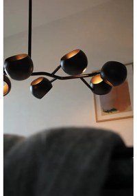 Fekete függőlámpa fém búrával Edgar – Markslöjd