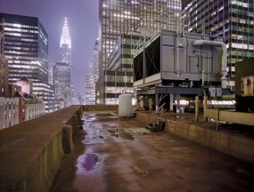 Fotótapéta New York Éjszaka Felhőkarcolók 368X254CM