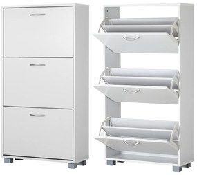 Casaria® Cipős szekrény 115x60x24 cm - fehér