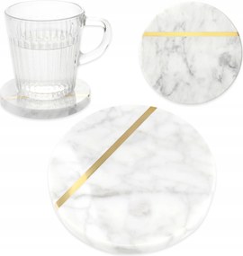 Bögrealátét gyertya Márvány fehér kerek 10 cm Elegáns állvány