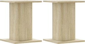 vidaXL 2 db sonoma tölgy színű szerelt fa hangszóróállvány 30x30x40 cm