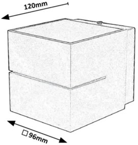 Rabalux 7017 - Fali lámpa KAUNAS 1xG9/10W/230V fekete
