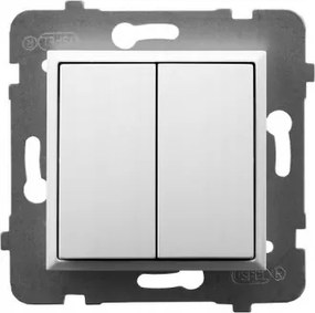 Aria Fényvisszaverő kapcsoló dupla fehér LP-17U/m/00 Ospel