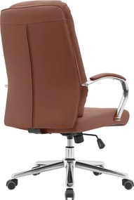 Irodai szék, barna camel/króm, ADMON