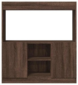 barna tölgy színű szerelt fa magasszekrény 92 x 33 x 100 cm