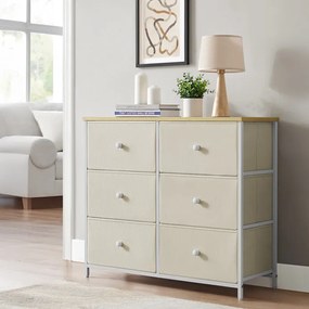 Bézs Fém Komód 80×30×71 cm. AUK-E1033 WT