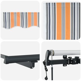 Automatikus Behúzható Napellenző Csíkos 350x250 cm