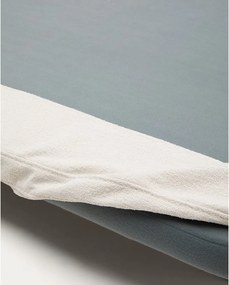 Bézs kárpitozott franciaágy 180x200 cm Odum – Kave Home