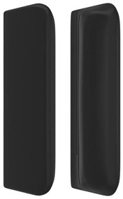 fekete műbőr szárnyas fejtámla 147x16x78/88 cm