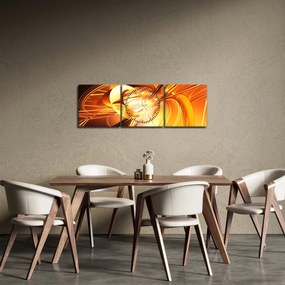 Absztrakciós kép (órával) (90x30 cm)