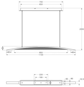 Fabas Luce 3697-40-102- LED dimmelhető csillár zsinóron CORDOBA LED/36W/230V fehér