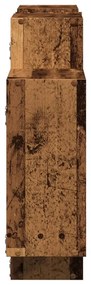 antik fa színű szerelt fa fali polc 159 x 18 x 65 cm