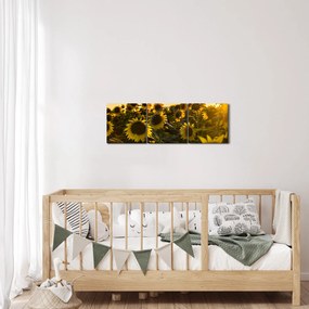 A napraforgó mező képe (órával) (90x30 cm)