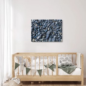 Kavicsos kép (üvegen) (70x50 cm)