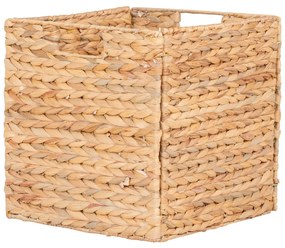Passo kosár, összecsukható, vízi jácint, natúr, 30x30x30 cm