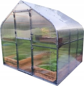 Üvegház Polikarbonát Alagút 5M2 250X200 Ptf Lengyel Antracit Grafit