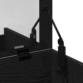 Fésülködőasztal tükörrel Fekete tölgy modern fa