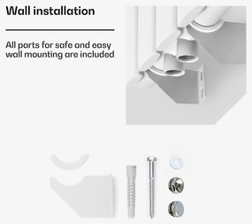 Blumfeldt Tallheo,  47 x 160, radiátor, csőradiátor, 728 W, melegvizes, 1/2