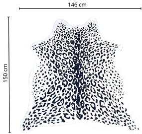 LEOPARD fekete-fehér fürdőlepedő