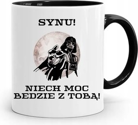 Bögre Fekete Ajándék Fiúnak Legyen Erő fényképes nyomattal